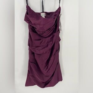Bill Levkoff Elegant Purple Draped Dress